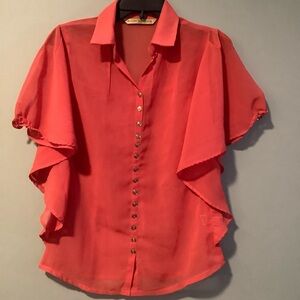 Elliza Donatein Sheer Blouse Size S Never Worn 100% Polyester